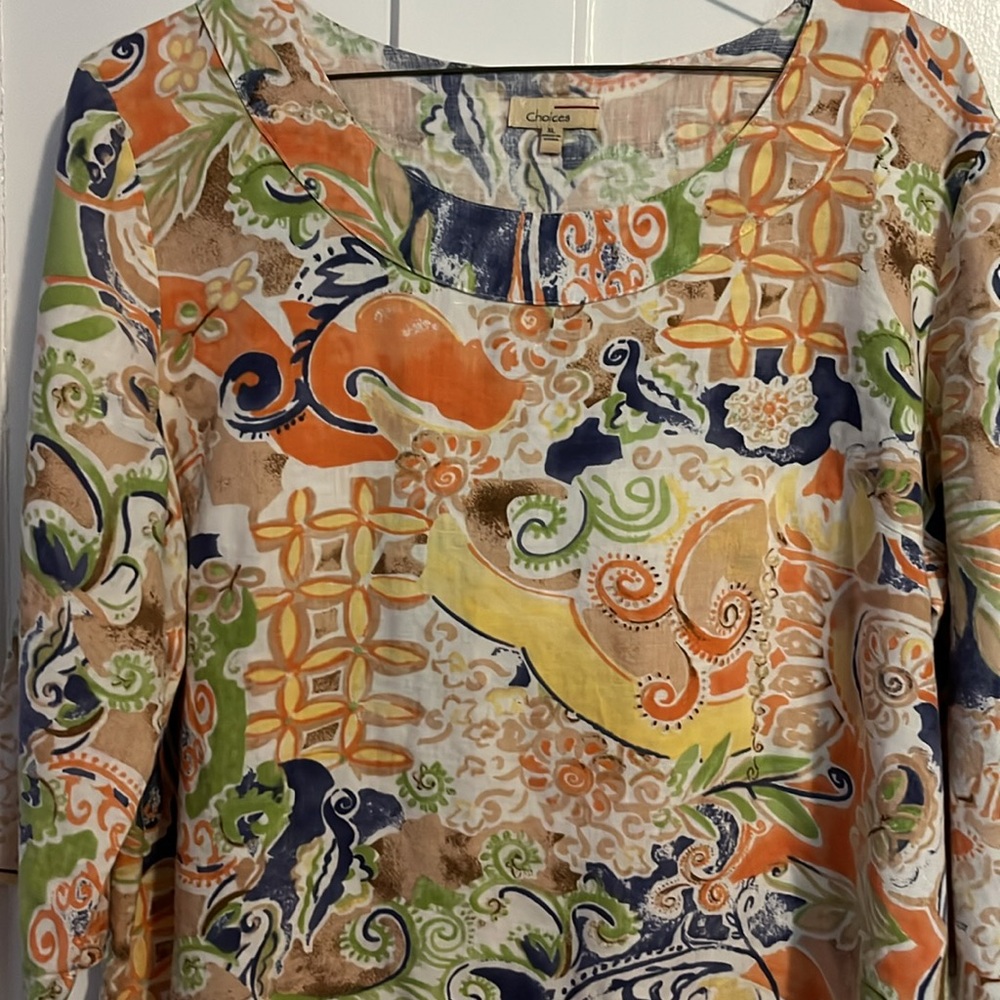 Choices Linen Multi Color Tunic - image 2